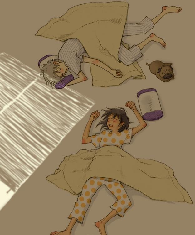 Sleepy heads in Konoha, Kakashi and Iruka